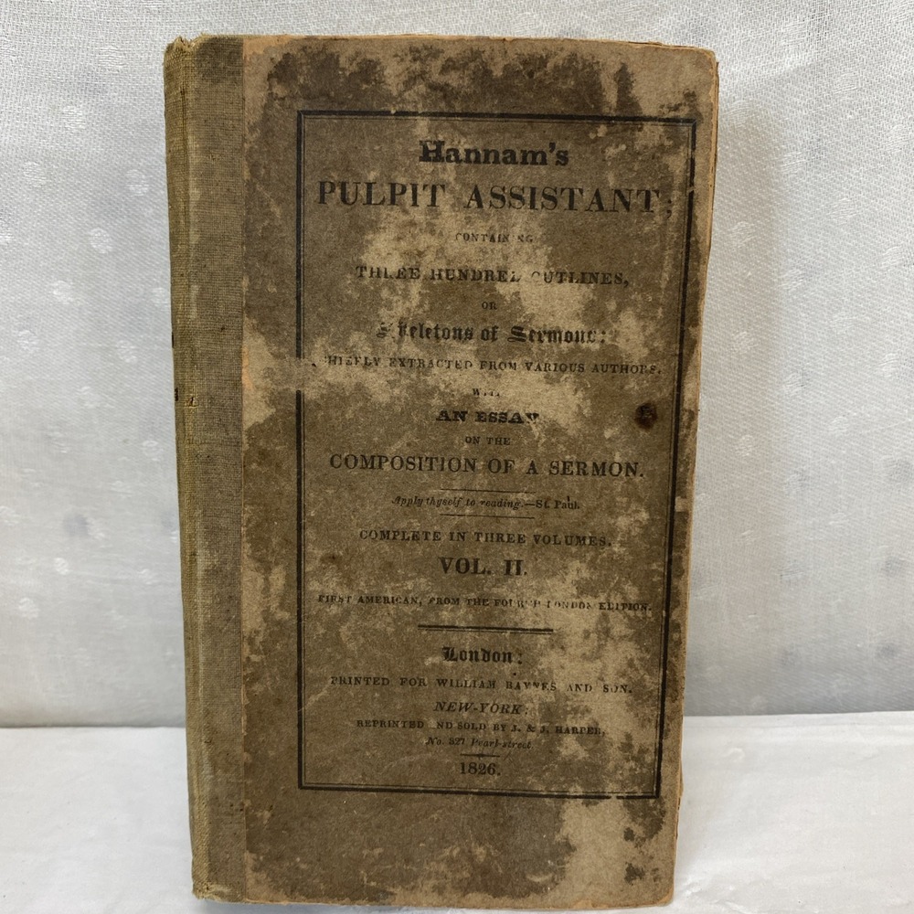 Antique Religious Hannams Pulpit‎ Assistant Vol II 1826